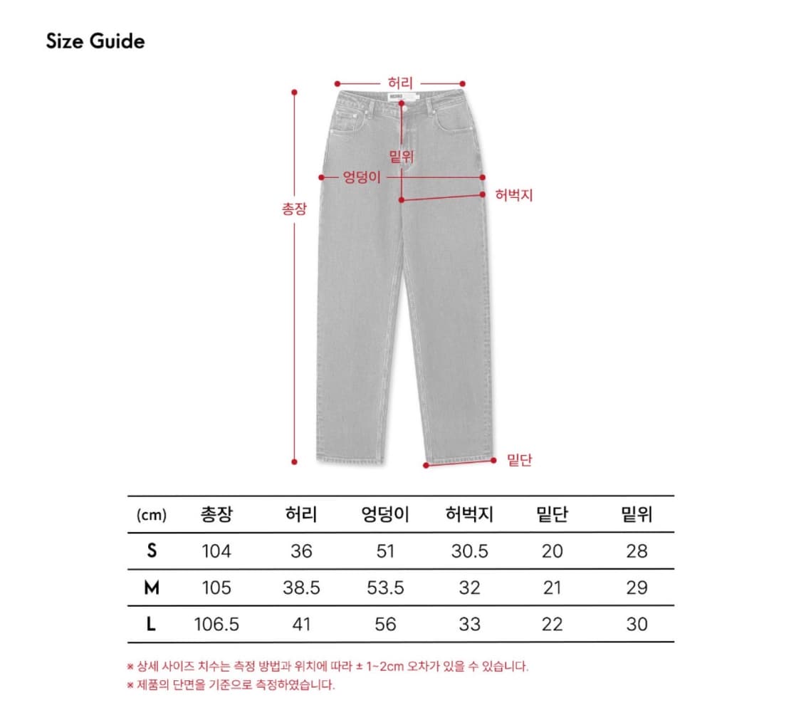 (새상품) 미치코런던 스트레이트진 S,M,L 상품이미지5