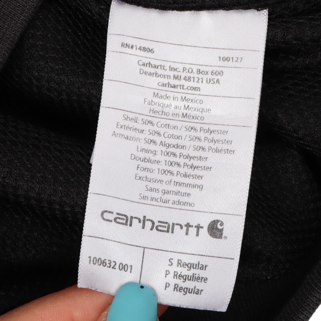 칼하트 블랙 레인디펜더 써멀 후드집업 상품이미지9
