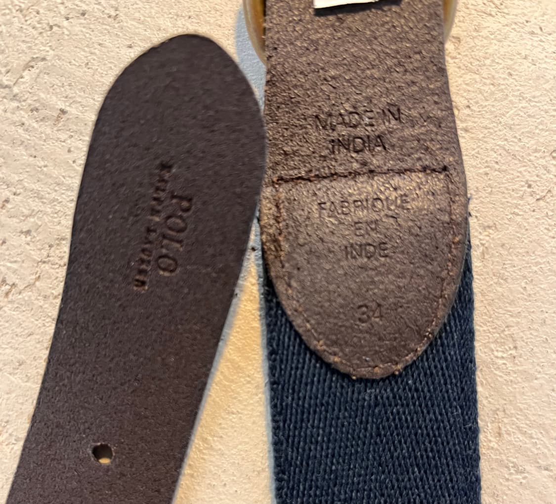 폴로 랄프로렌 가죽/ 체크 벨트 34 상품이미지4