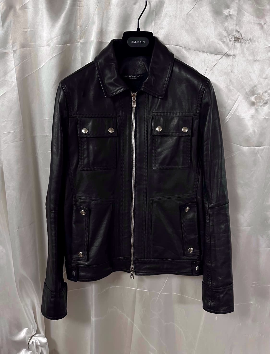 발망 12SS 캠페인 레더 자켓 상품이미지2