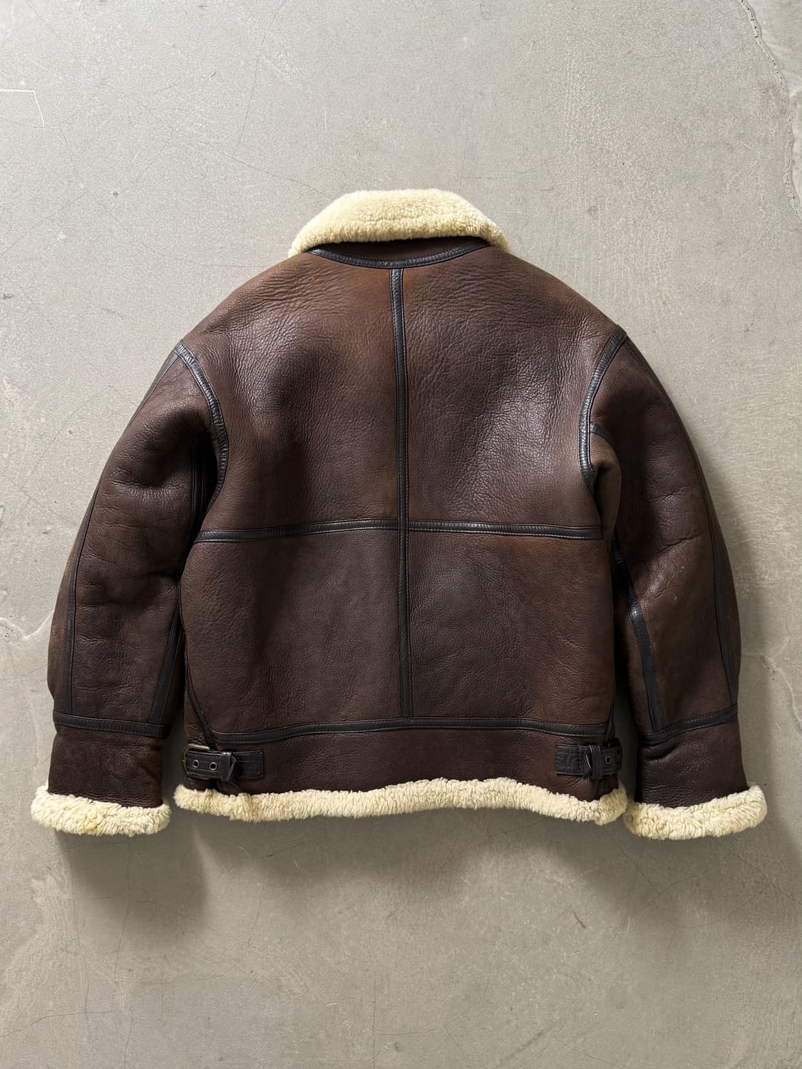 90s EDWIN Type B-3 Leather Bomber Jacket 상품이미지6