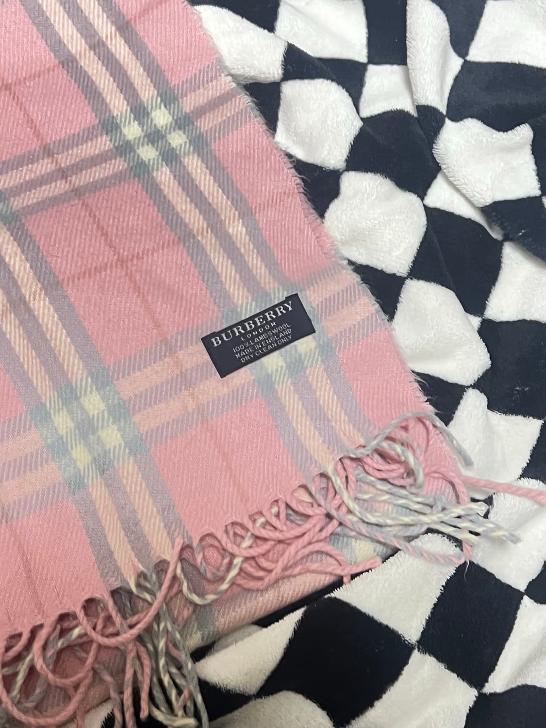 버버리 노바체크 핑크 머플러 상품이미지1