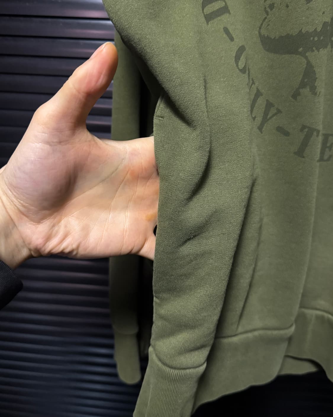 디젤 카키 브레이브맨 프린팅 스웻 여성 후드 고스 펑크 락 L 100 상품이미지4