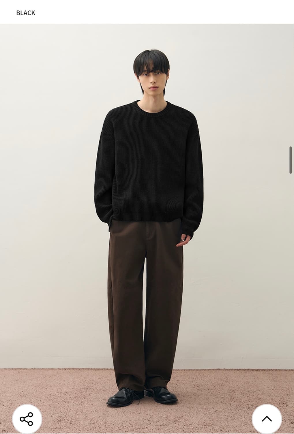 (XL) 드로우핏 램스 울 하찌 라운드 니트 BLACK 판매 상품이미지4