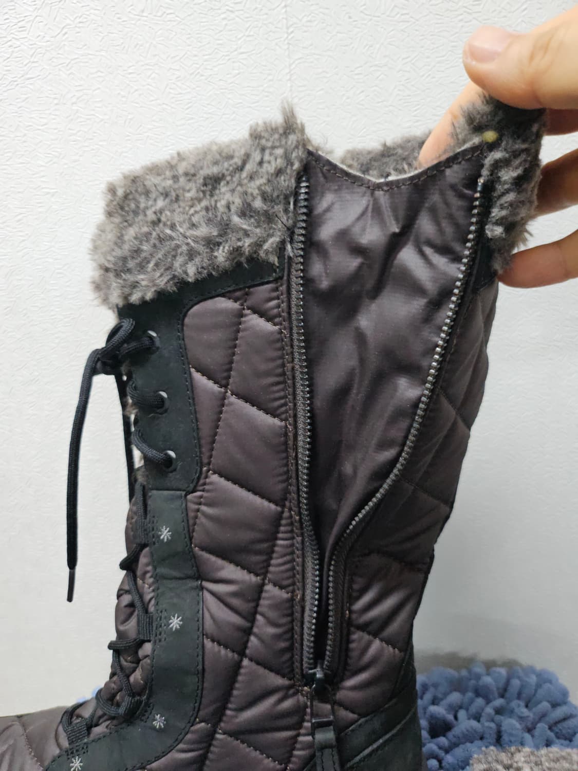 k2  퀼팅 롱 털부츠 240 상품이미지5