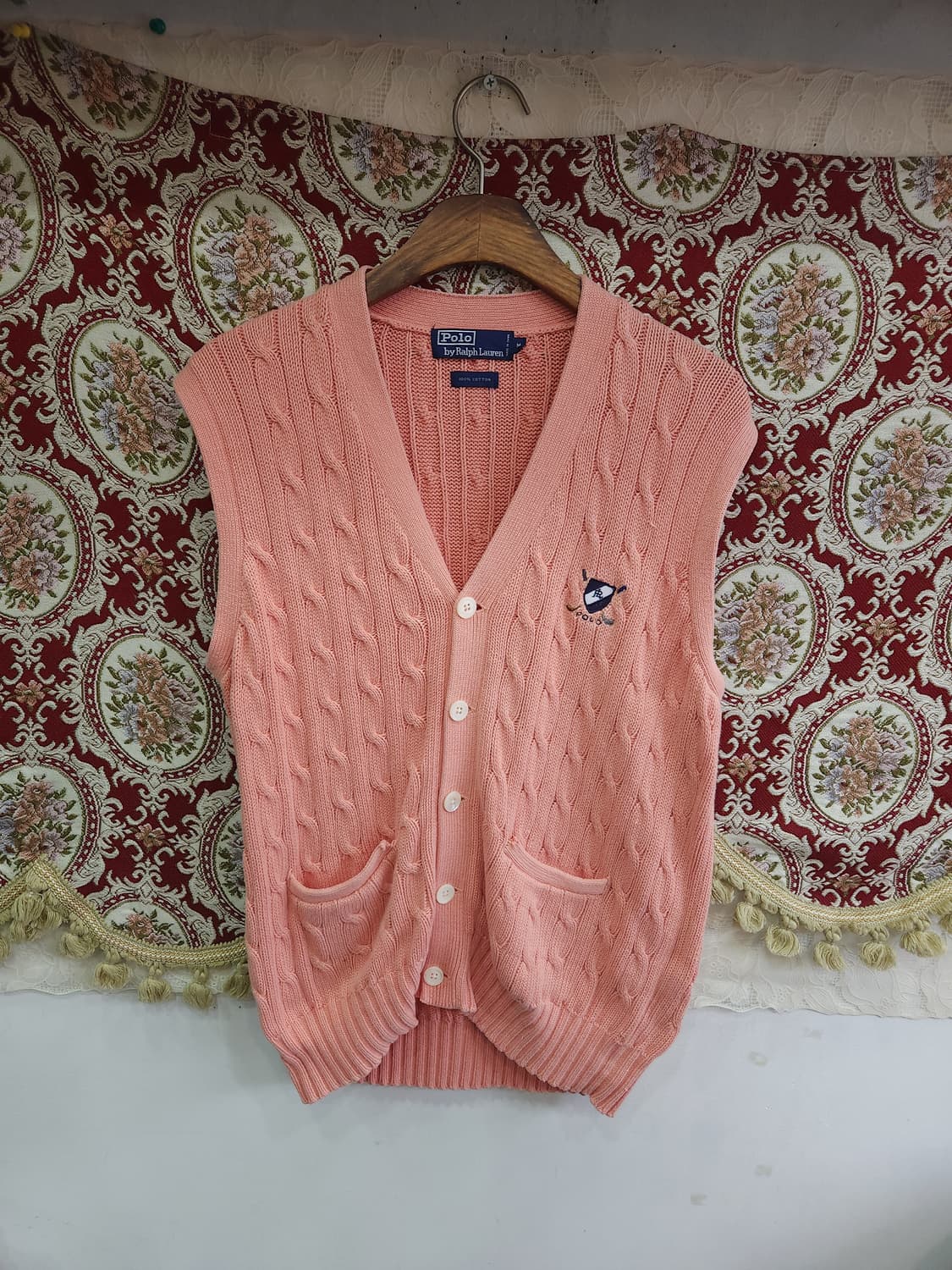 폴로 랄프로렌 90s 골프자수 꽈배기 코튼니트 조끼 일본판

 상품이미지2