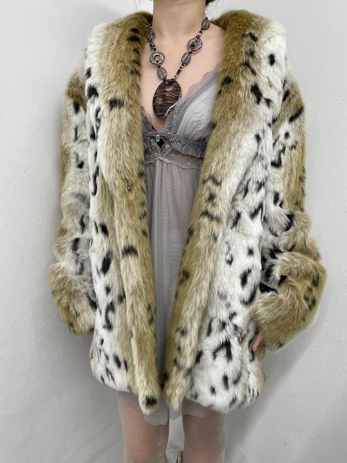 쓰리타임즈 레오파드 퍼자켓 상품이미지5