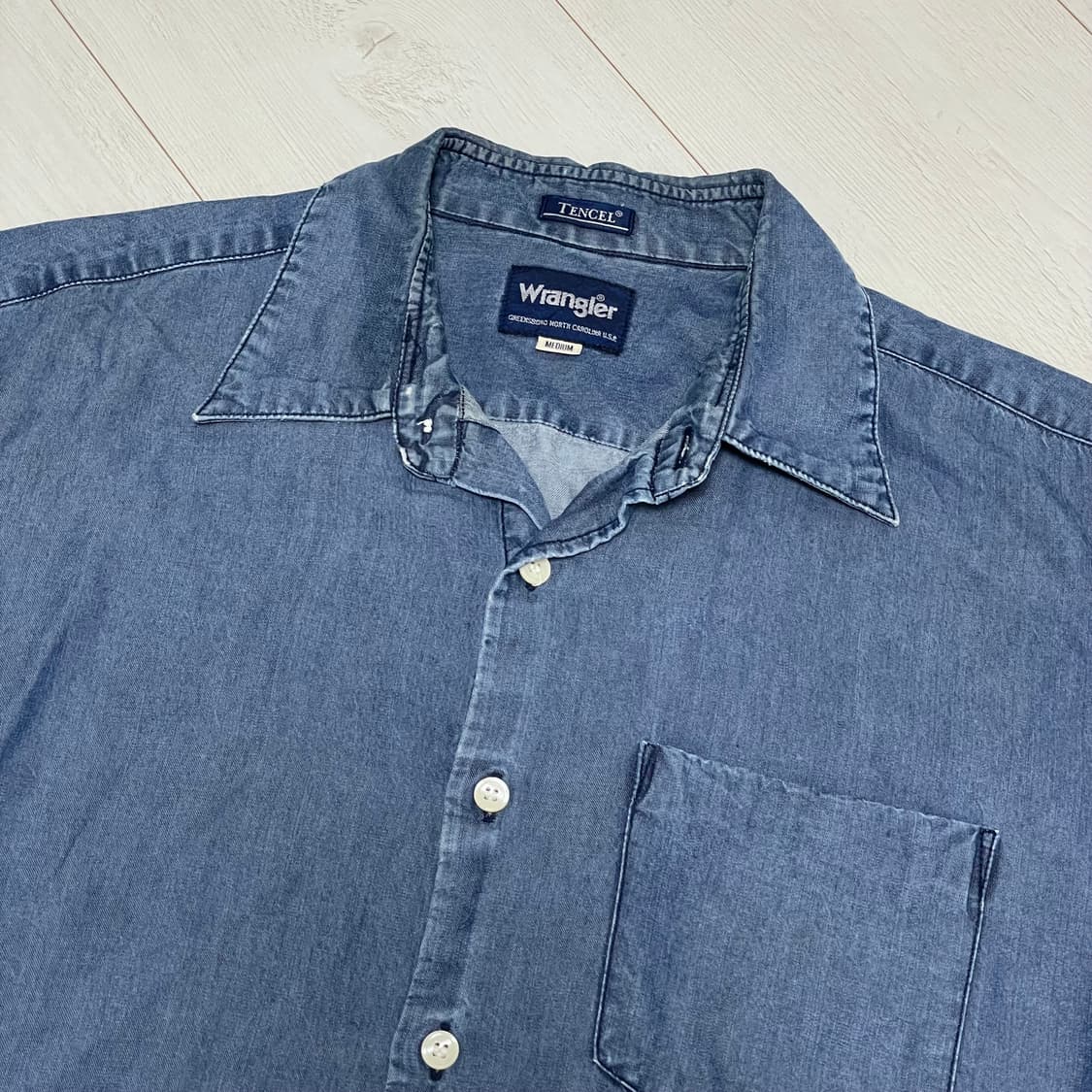 Wrangler 랭글러 텐셀 데님 반팔셔츠 상품이미지1