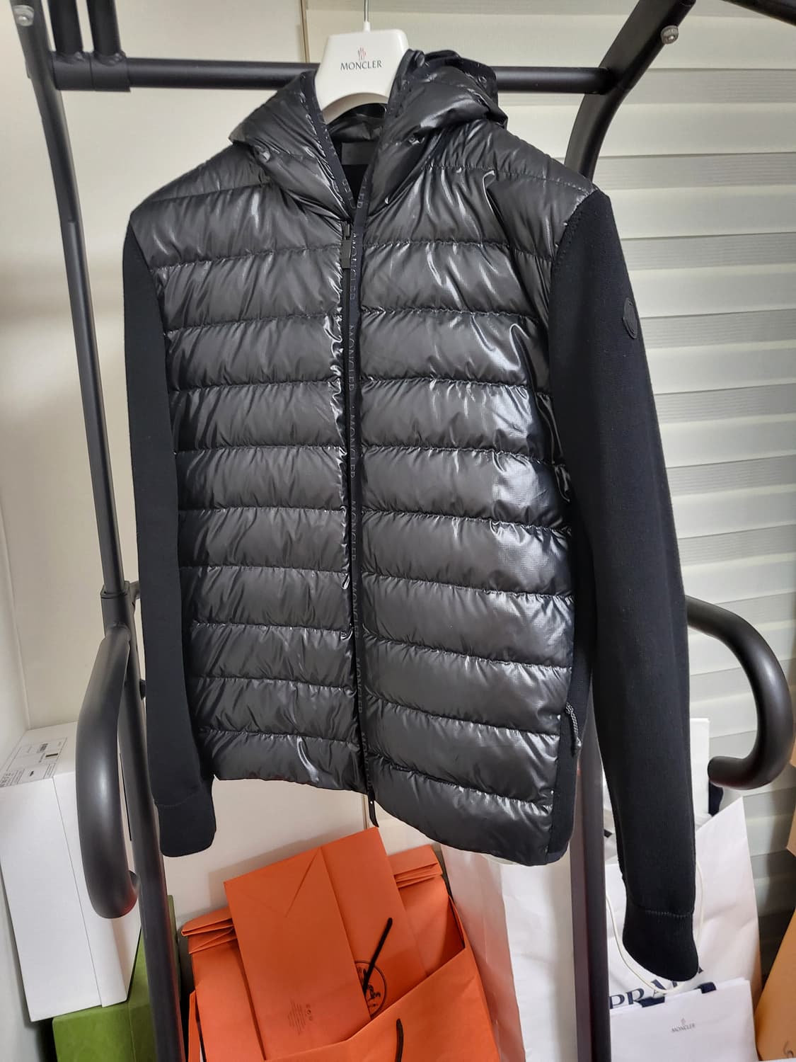 23FW 몽클레어 트리콧 후드 니트패딩 L 상품이미지1