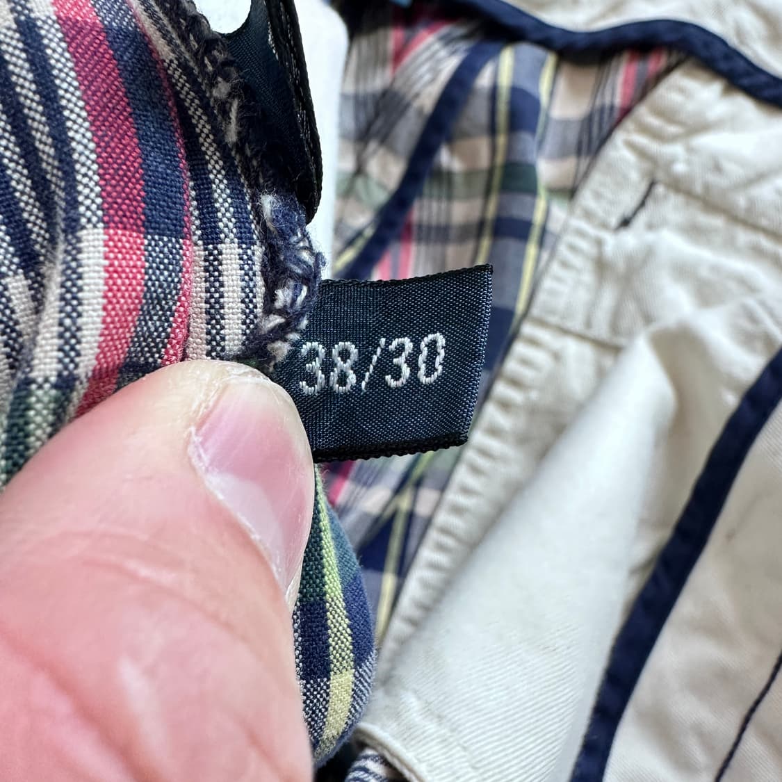90s 폴로 랄프로렌 마드라스 체크 신치백 코튼 팬츠 38x30 상품이미지5