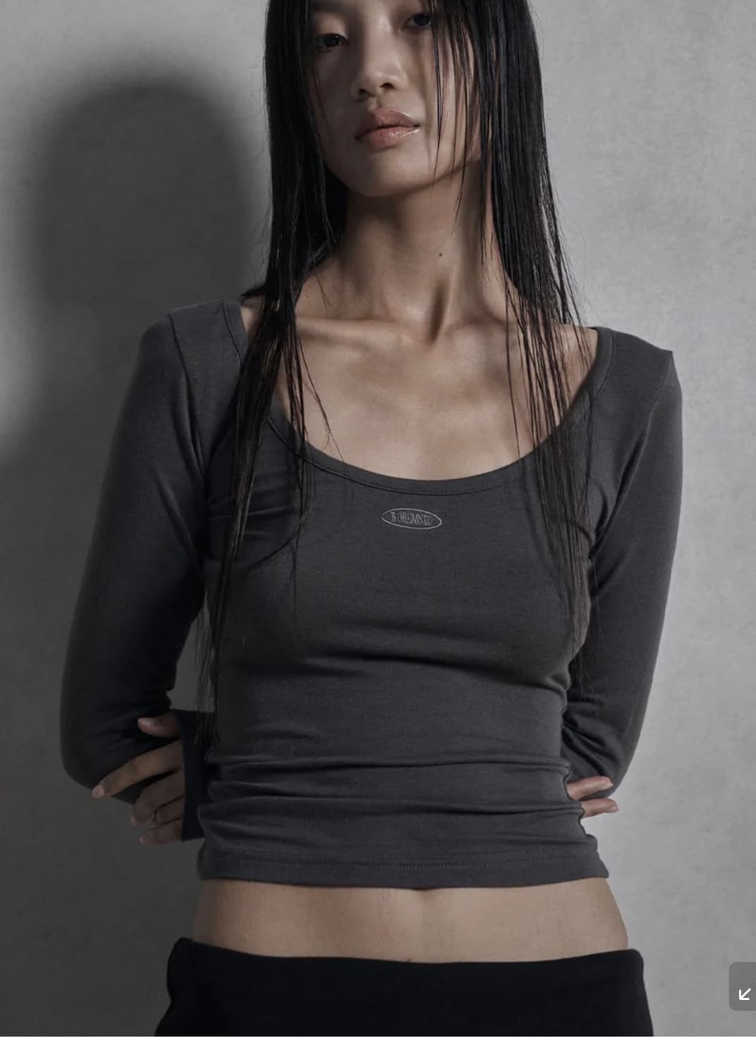 보헤미안서울 베이직 딥유넥 롱슬리브 상품이미지2