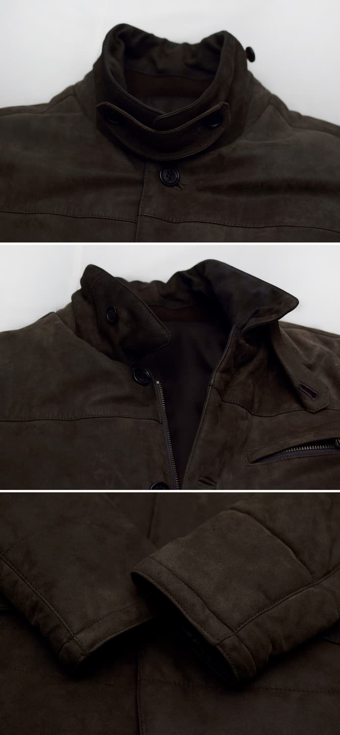 프랑코 페라로 이태리 양가죽 누벅레더 패딩 자켓 (100) 상품이미지9