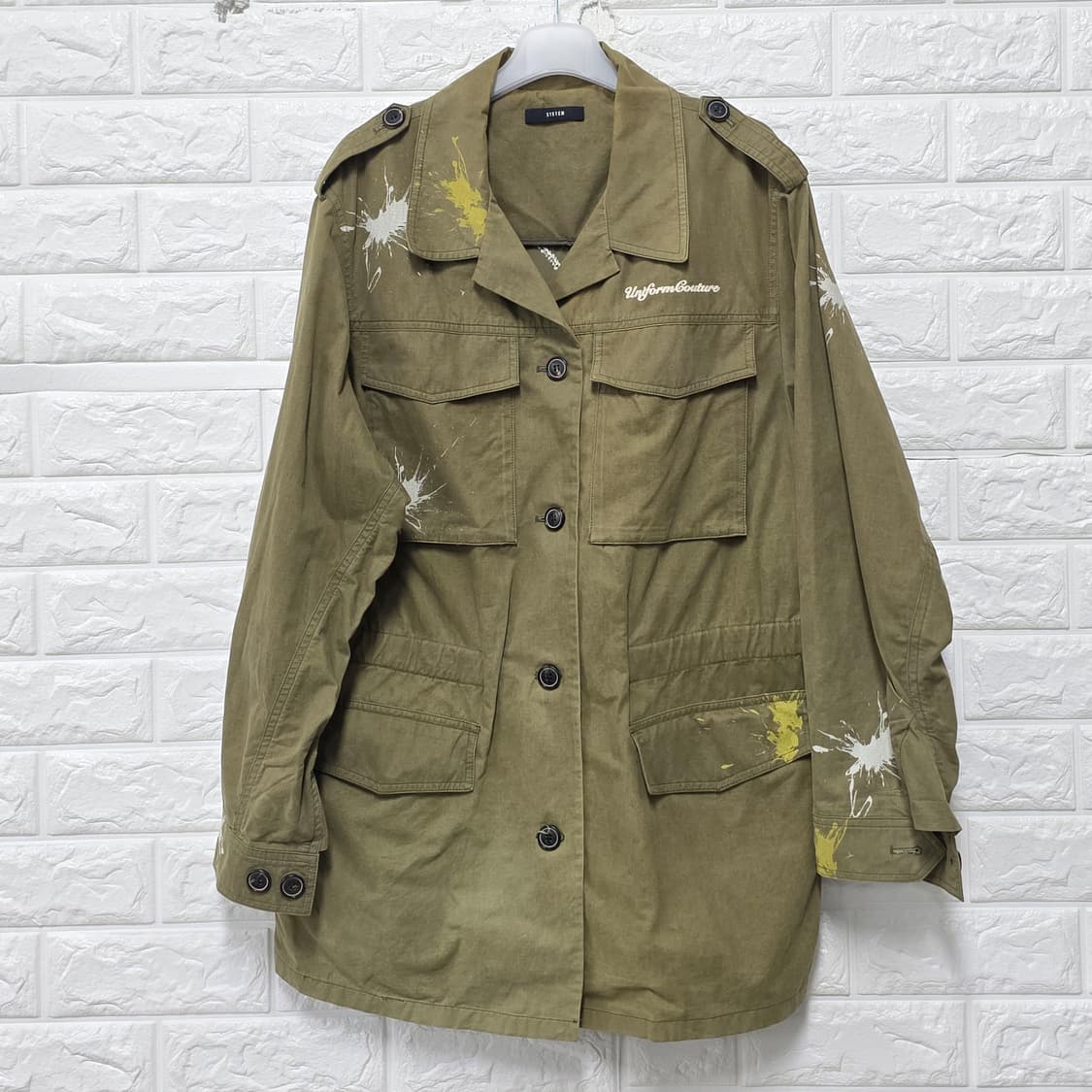 택포_ 한섬 시스템 카키 야상 자켓 L 상품이미지1