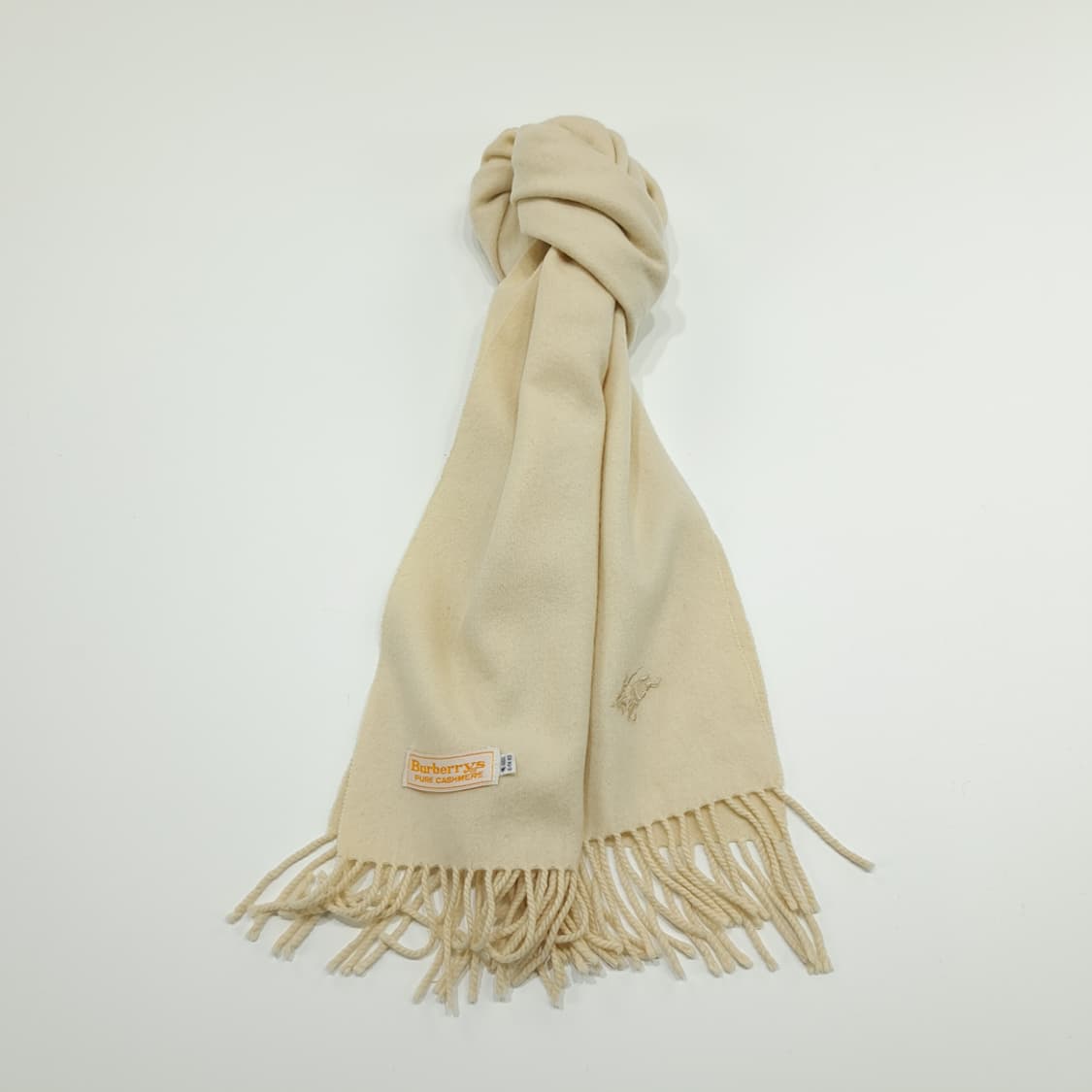 MX216 버버리 크림아이보리 캐시미어 목도리 머플러 상품이미지3