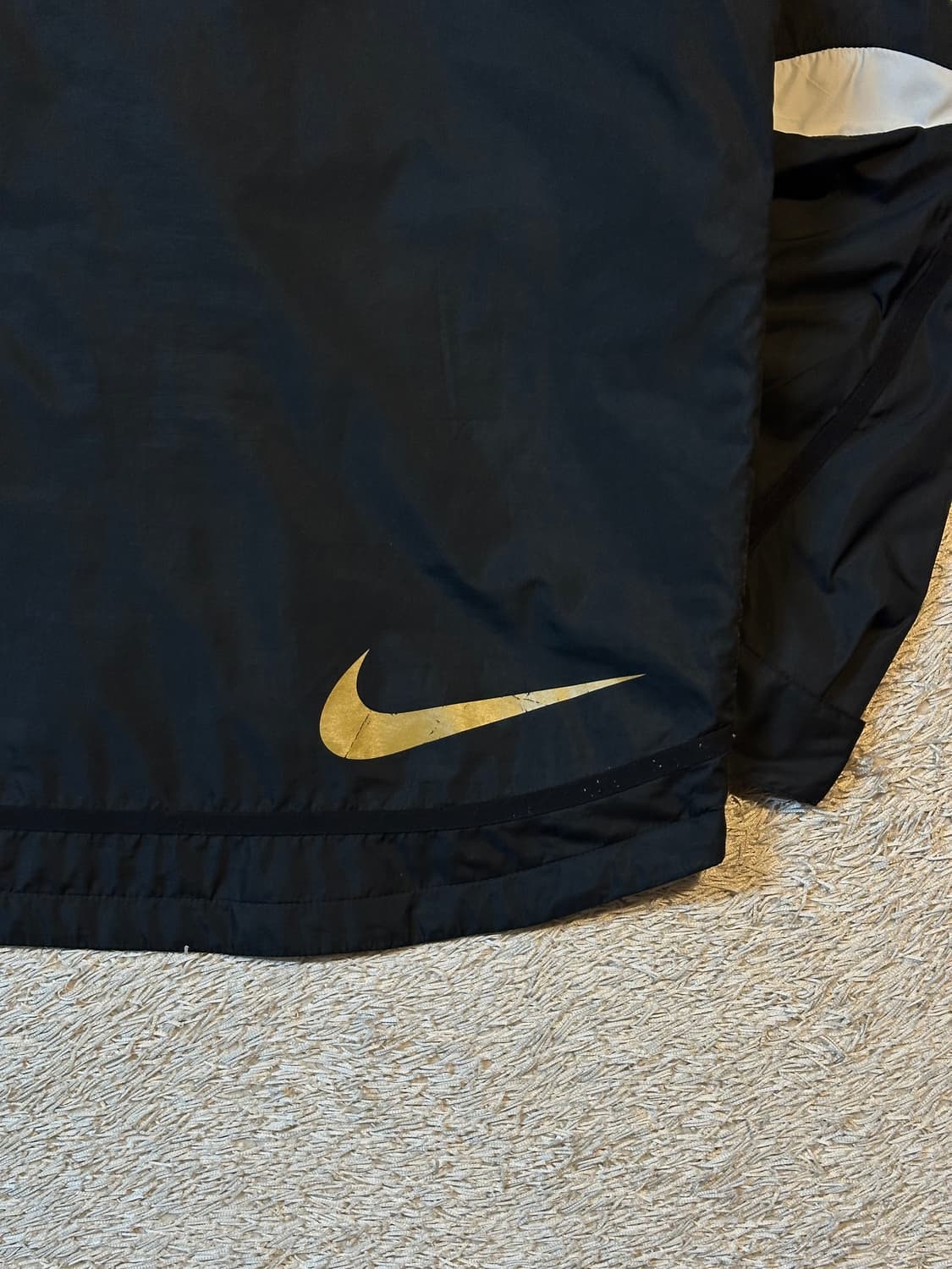 00's 나이키 올드스쿨 빅스우시 배색 바람막이 자켓 블랙 상품이미지5