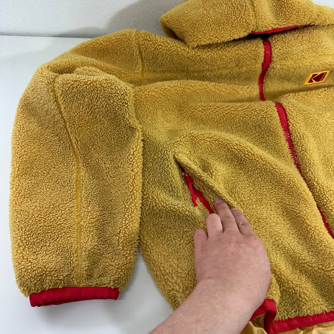 L KODAK 코닥 머스타드 후리스자켓 상품이미지4