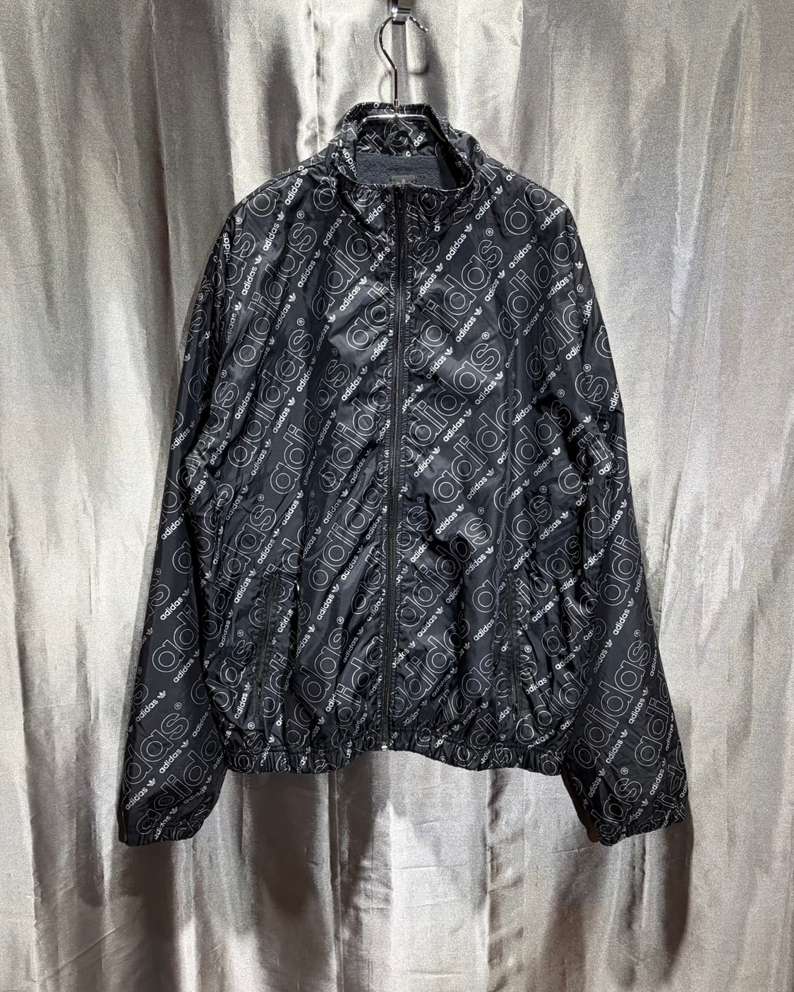 L 아디다스 adidas 패턴 플리스 안감 나일론 자켓 상품이미지2