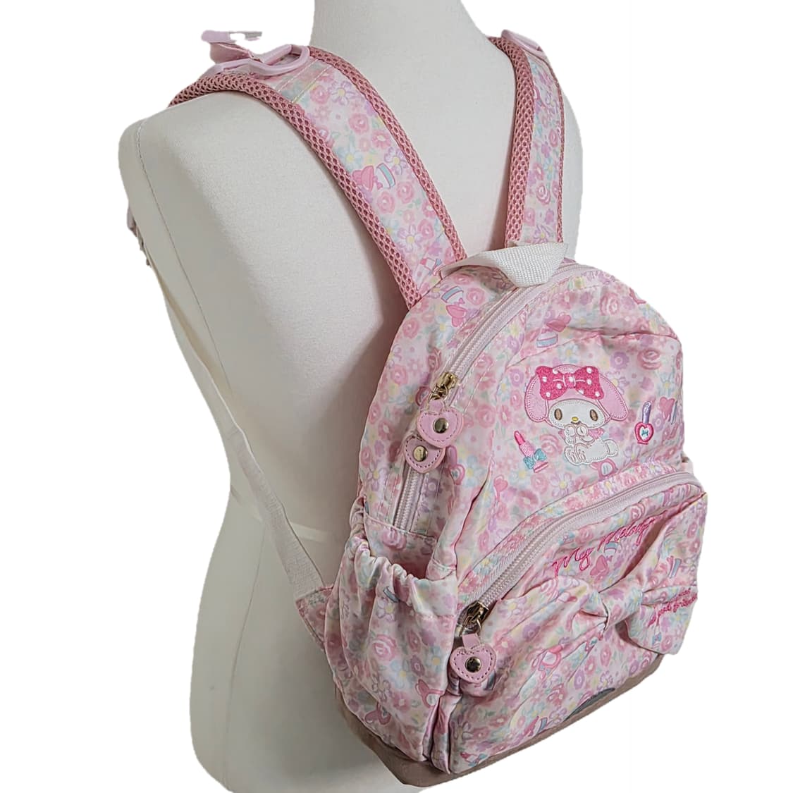 산리오 고전 마이멜로디 히메갸루 리즈리사 베이비핑크 백팩 가방 상품이미지3