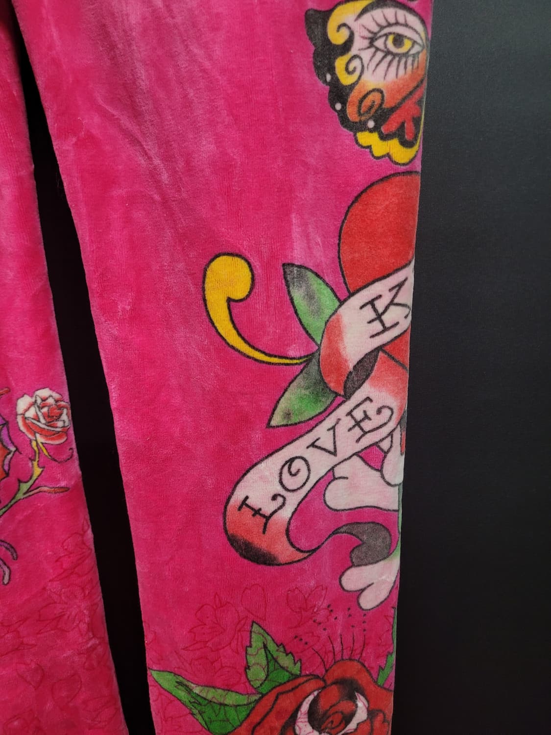 Ed Hardy 에드하디 올드스쿨 펑크 벨루아 트랙팬츠 상품이미지7