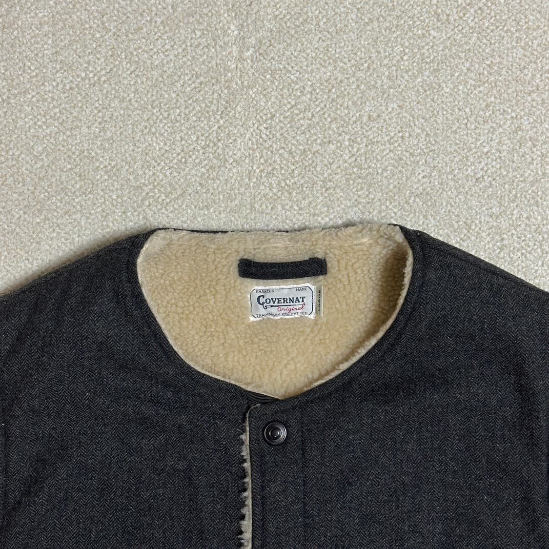 커버낫 헤리스 트위드 보아 베스트 상품이미지4