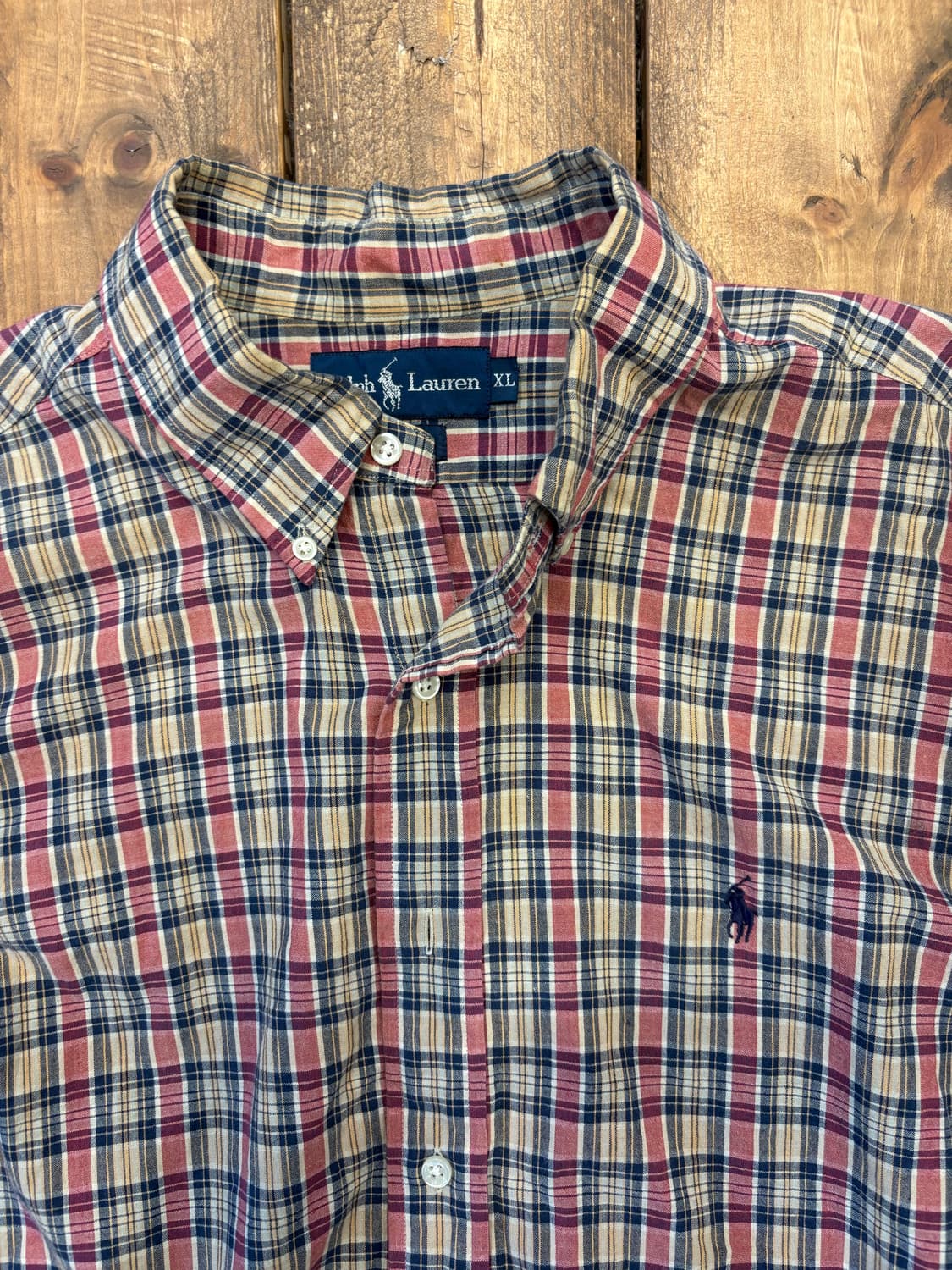 폴로 레드 믹스 체크 셔츠 상품이미지6