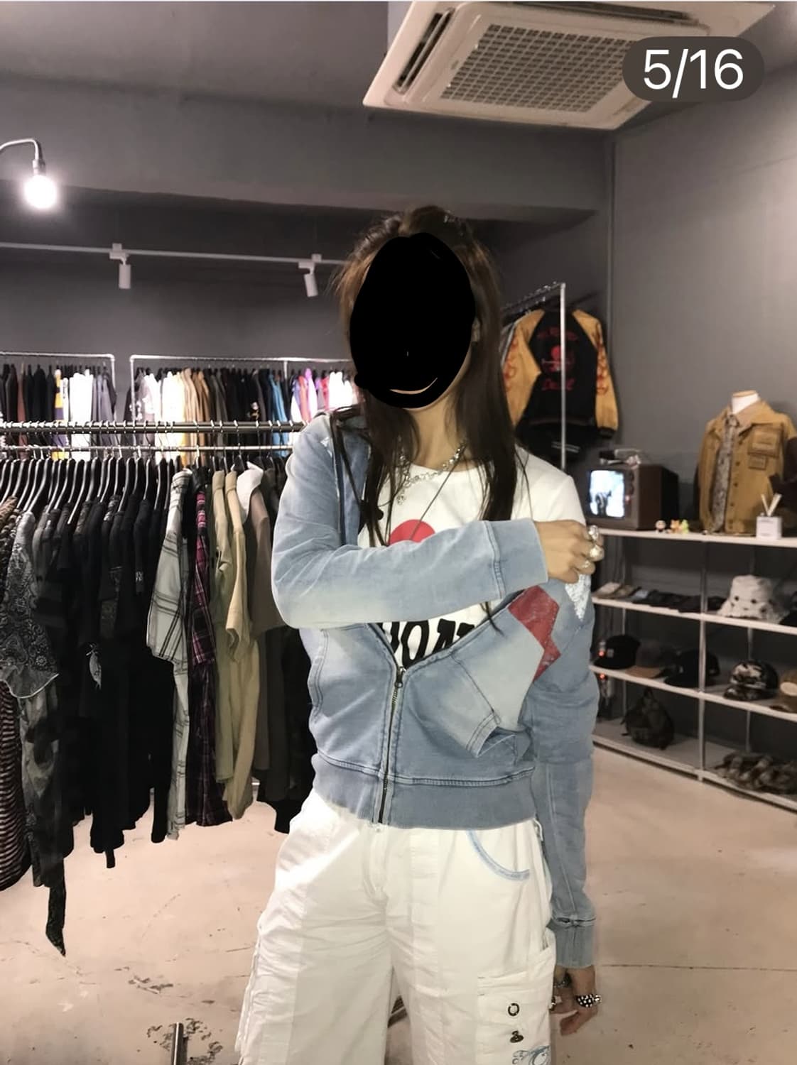 빈티지 성조기 후드집업 상품이미지1