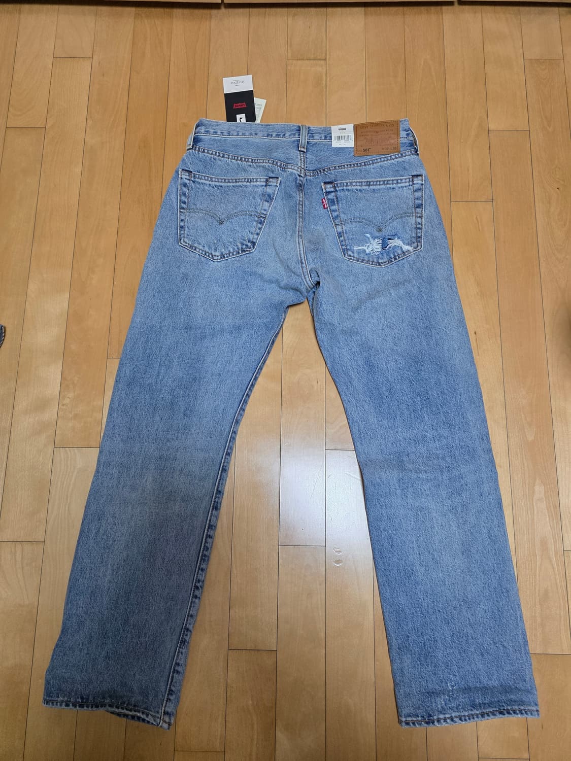 리바이스 501 셀비지 터콰이즈 리벳 32-30 상품이미지2