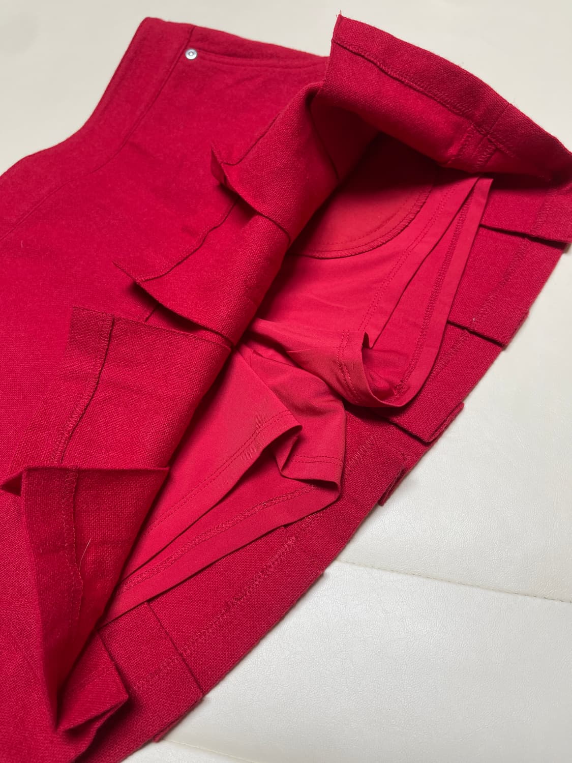 파리게이츠(Pearly Gates)플리츠 골프 스커트 레드 상품이미지4