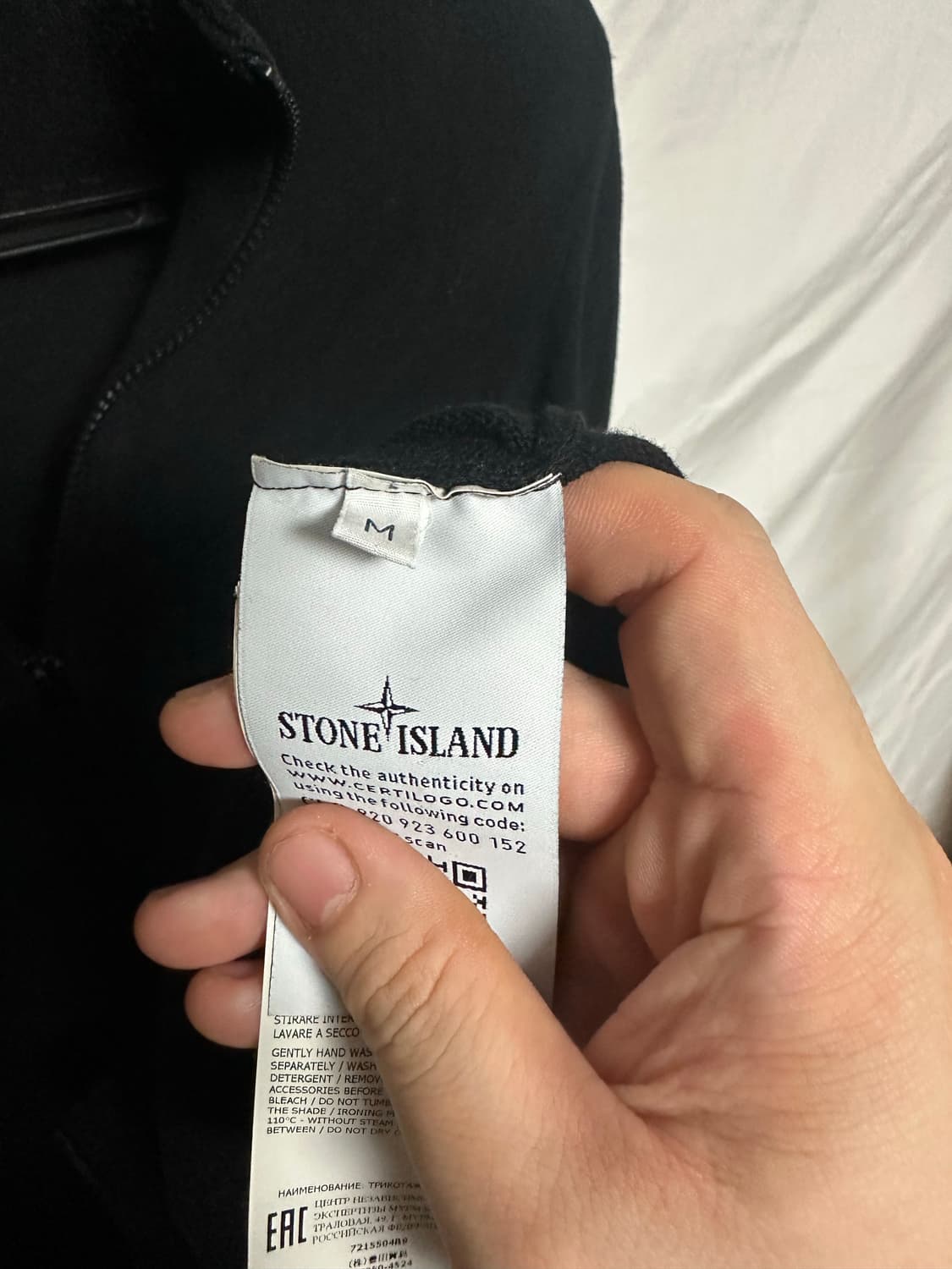 스톤아일랜드 코튼 집업(2way) 블랙 (M) 상품이미지5