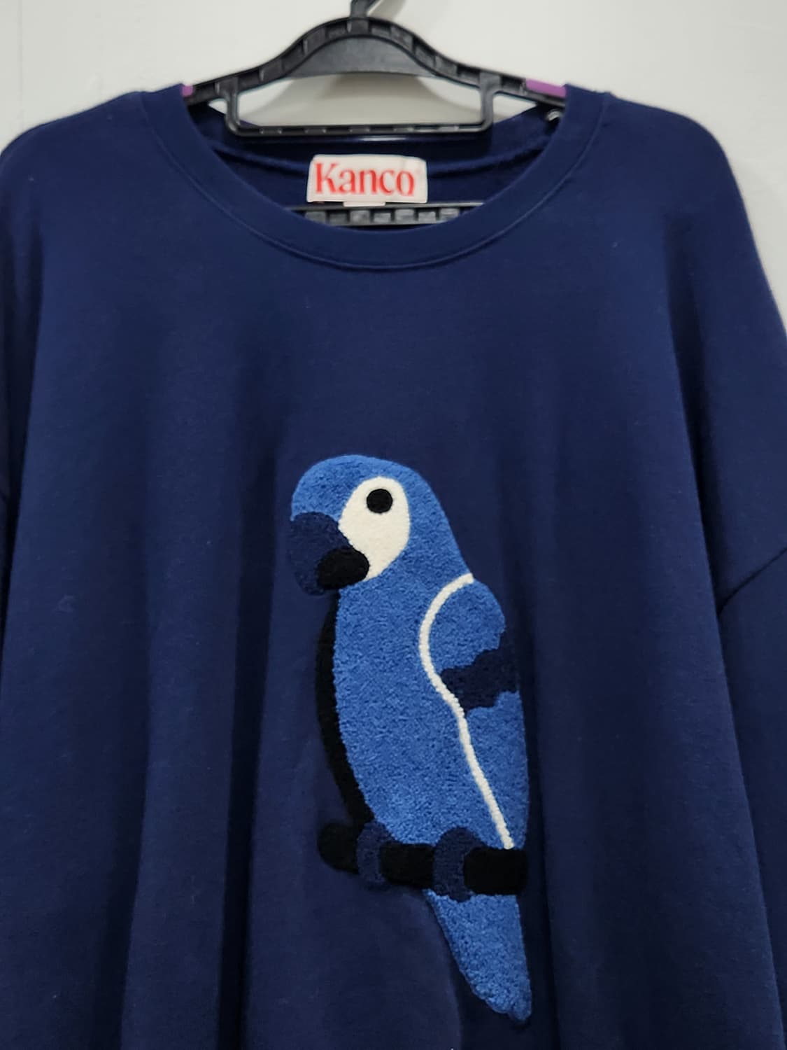 [105] 칸코 Kanco 앵무새 자수 네이비 맨투맨 남성 2사이즈 상품이미지2