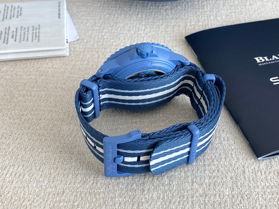 스와치X블랑팡 오션 오브 스톰 42mm 바이오 세라믹 오토메틱 블루 상품이미지9