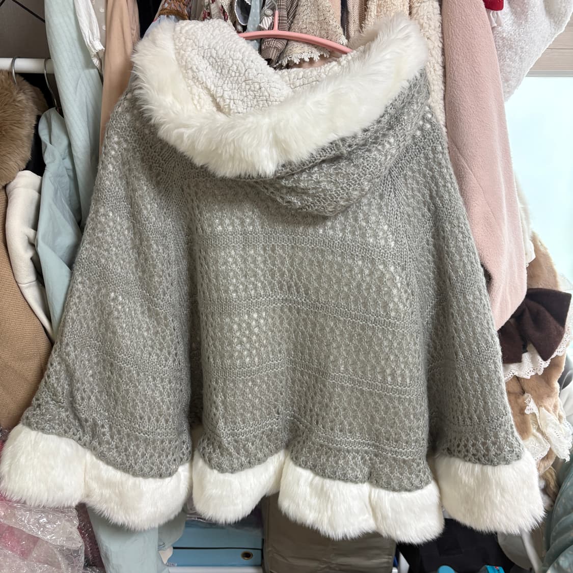 세실맥비 니트 케이프 더플 코트 상품이미지2