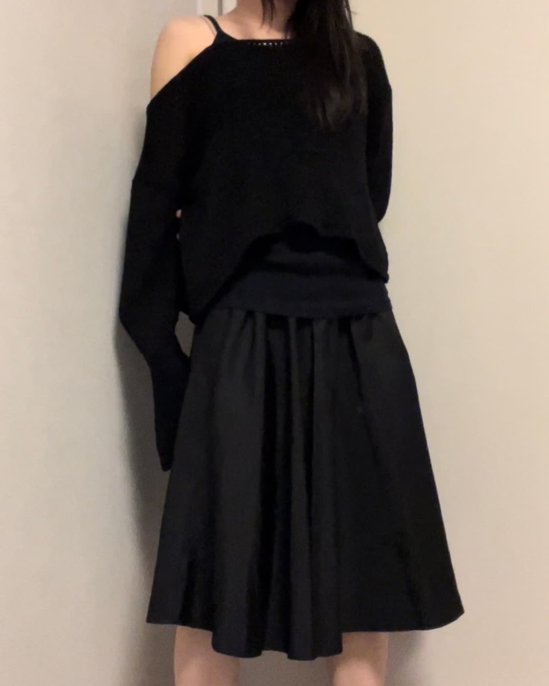 black mesh knit sleeve 상품이미지6