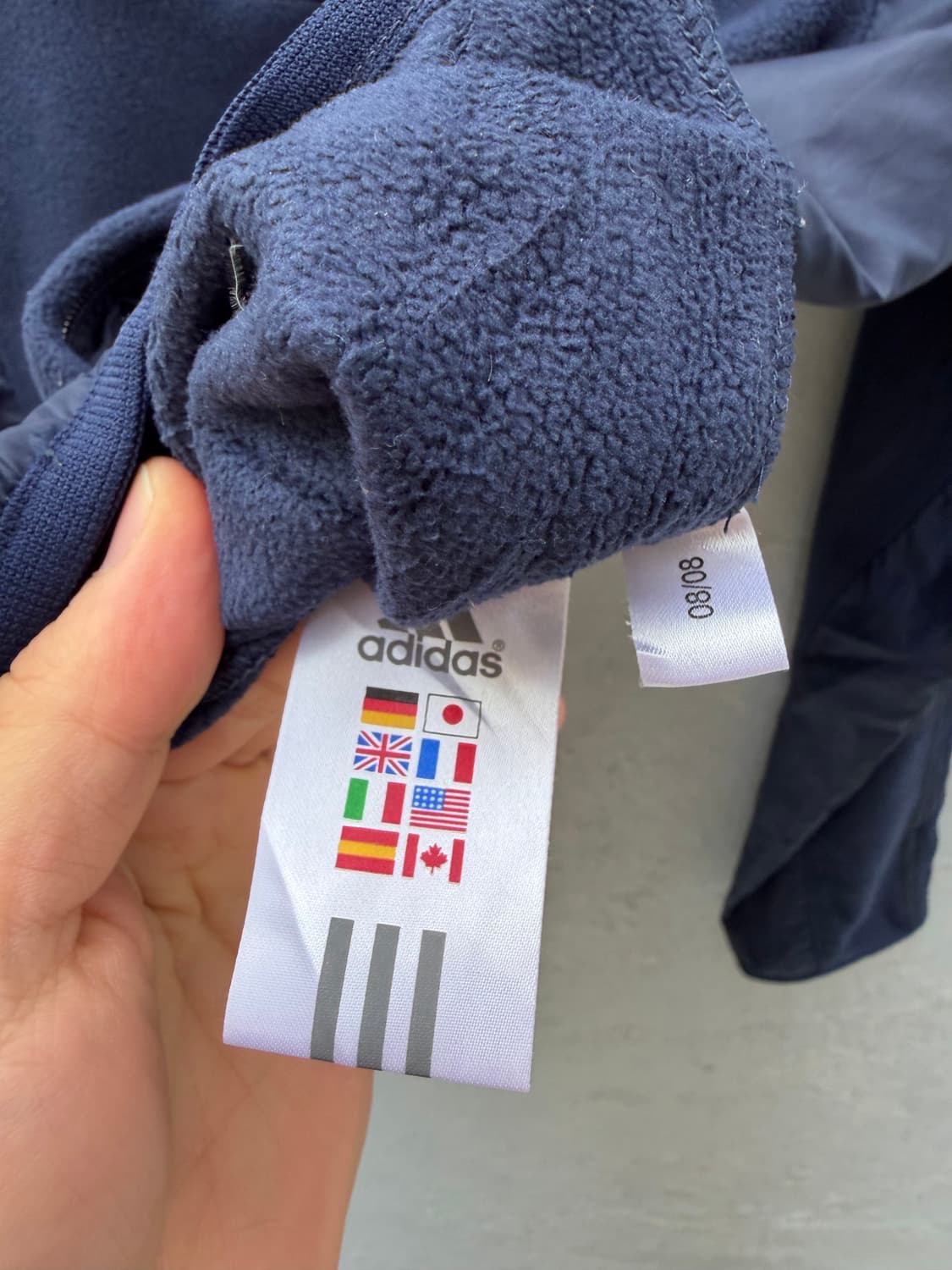 08’s 아디다스 플리스 트랙 자켓 져지 네이비 상품이미지6