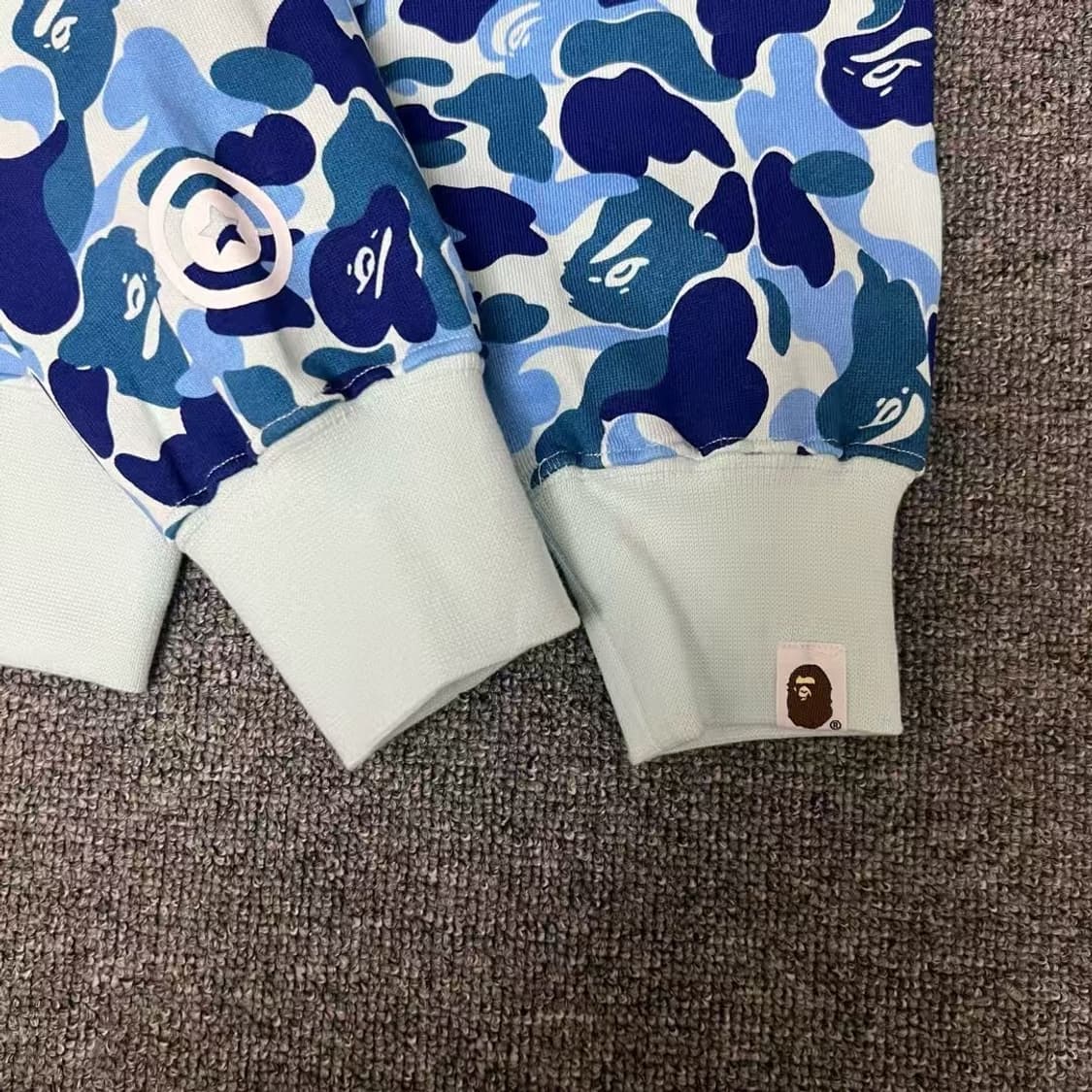 베이프 ABC 카모 샤크 풀 집 후드 블루 상품이미지6