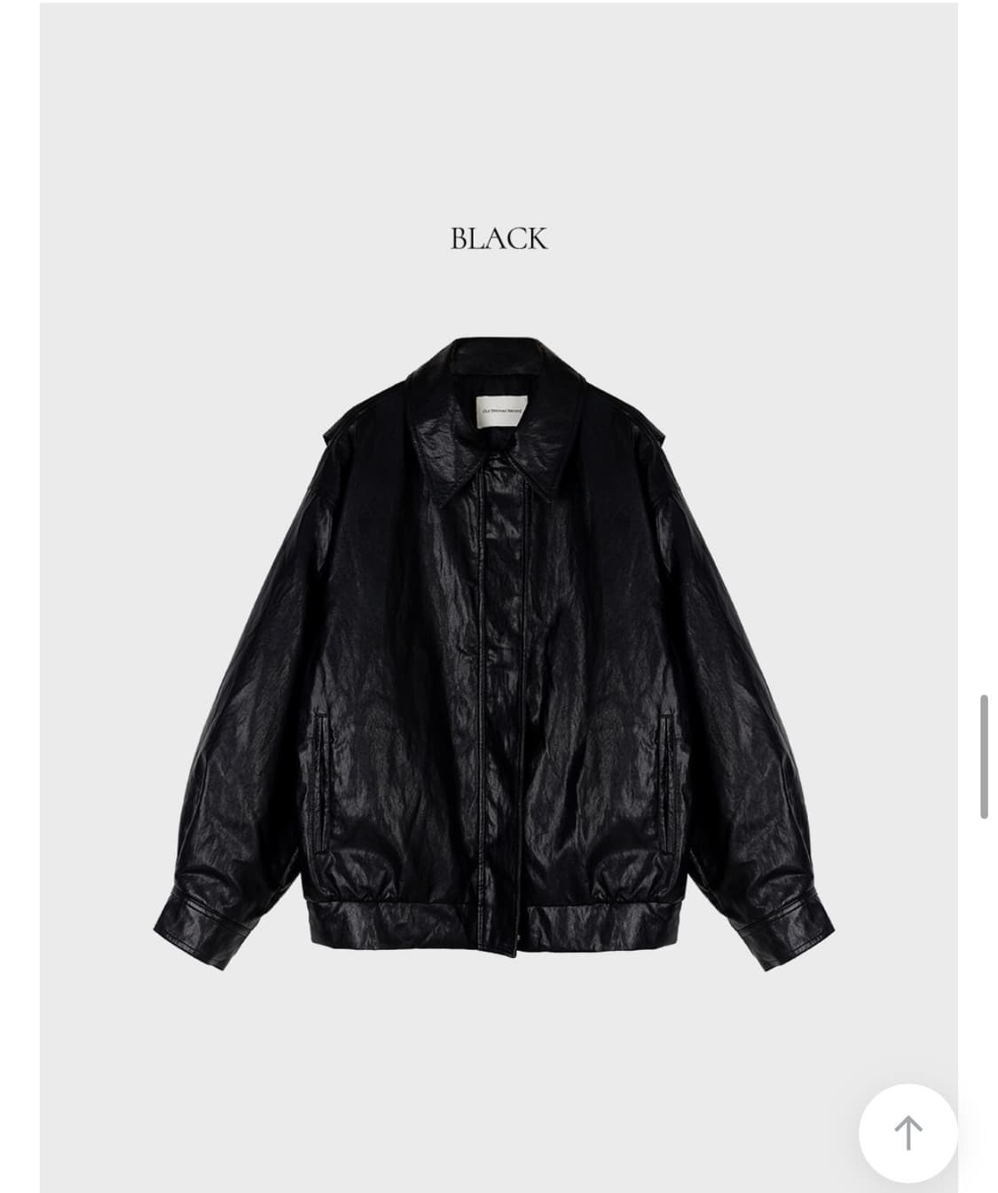 누빔 오버핏 레더 자켓 상품이미지4