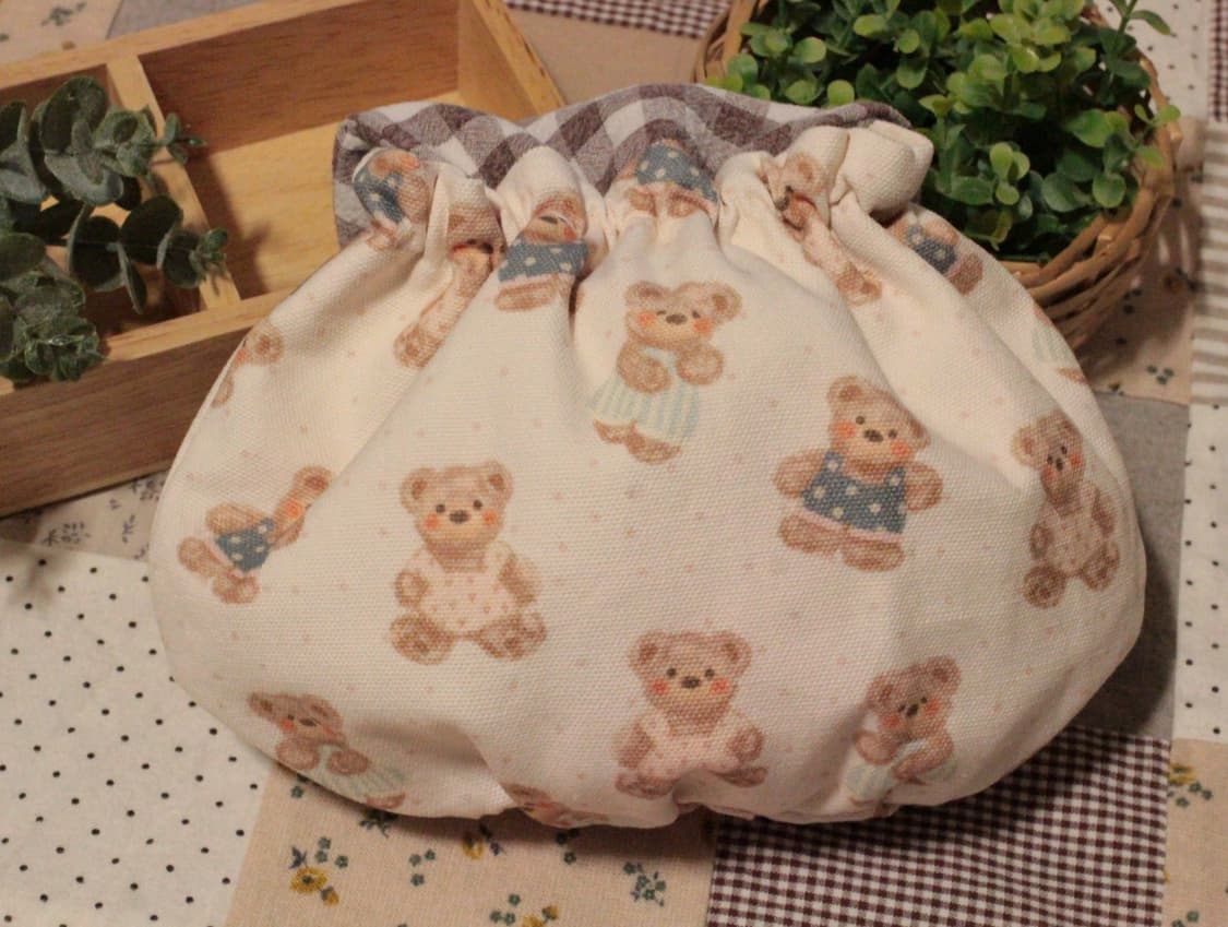 핸드메이드 곰무늬 밴딩 파우치 상품이미지9