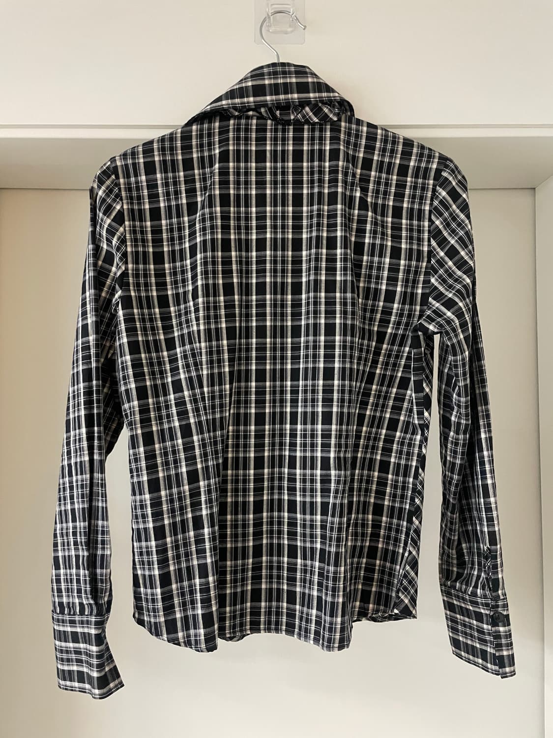 프릴 디테일 체크셔츠 상품이미지3