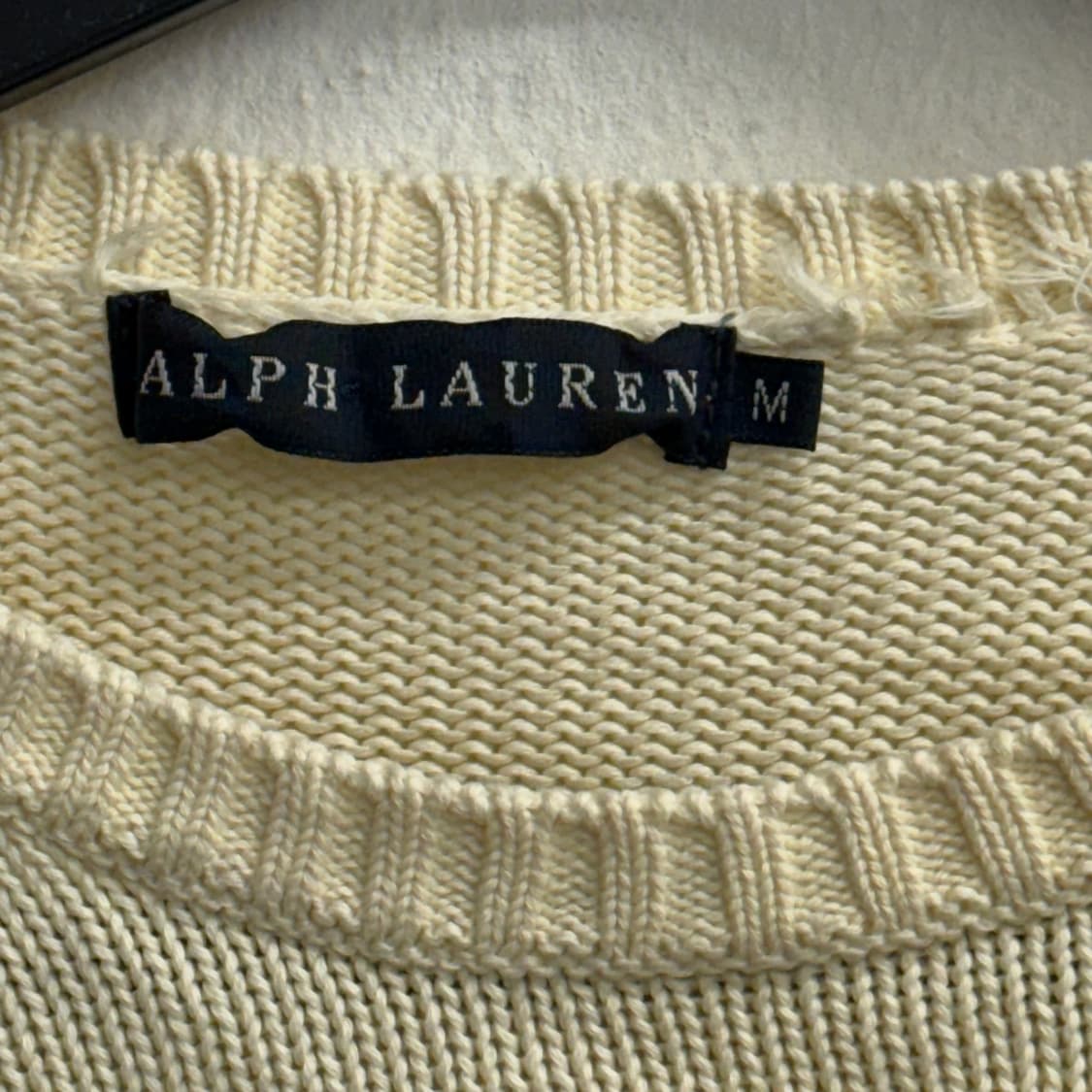 랄프 로렌 japan 스몰 로고 아이보리 니트 M 상품이미지2