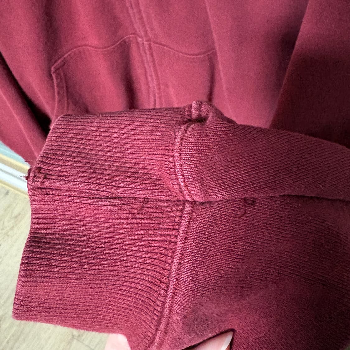 디스이즈네버댓 디네댓 후드집업 버건디 상품이미지5