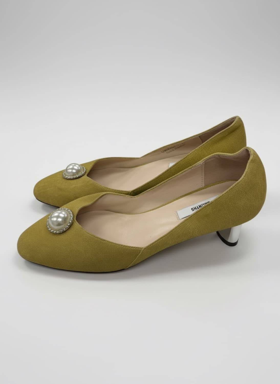 230/ 텍가5만9천 5month 진주 포인트 펌프스 올리브 상품이미지1