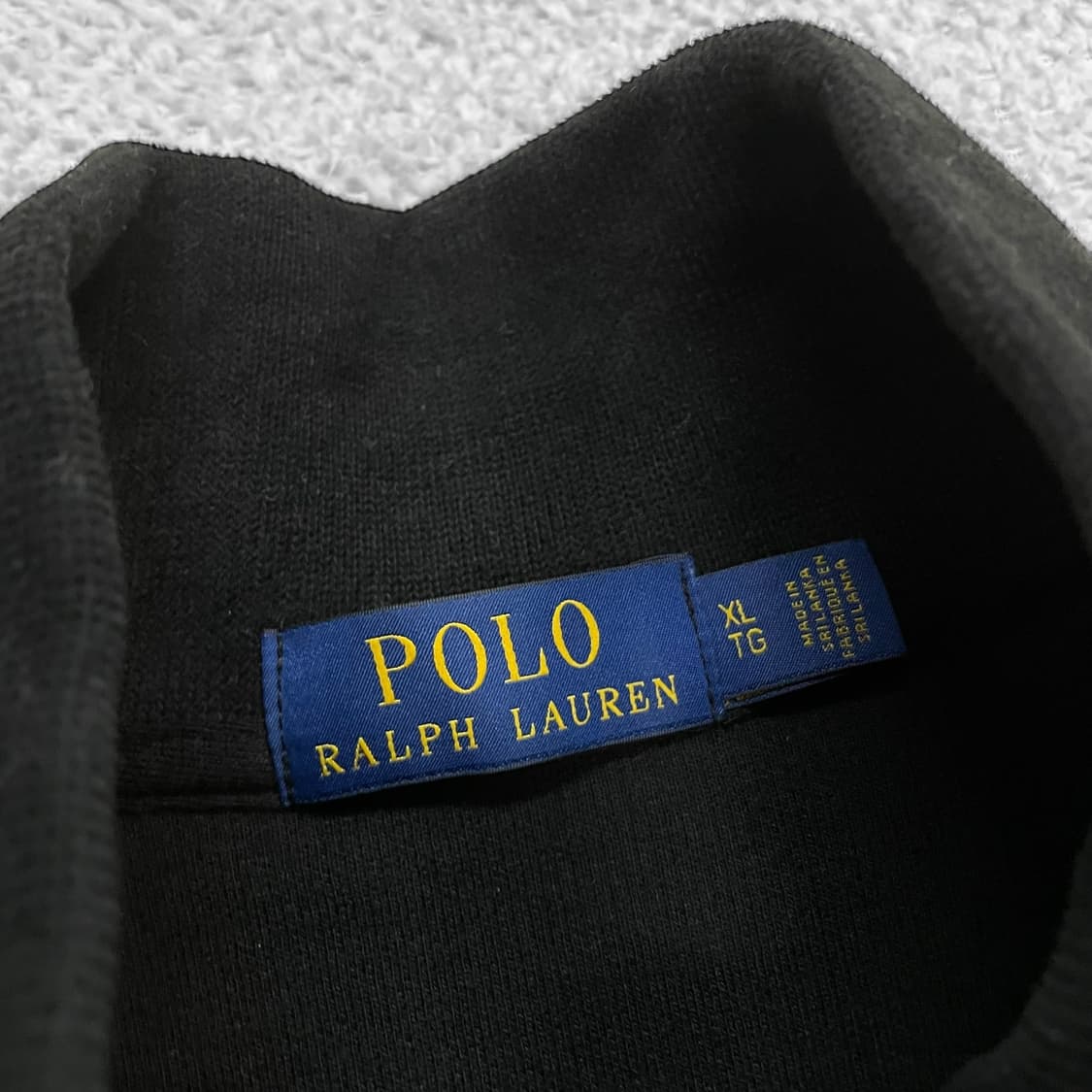 폴로 랄프로렌 포니 로고 코튼 하프집업 니트 블랙 상품이미지3