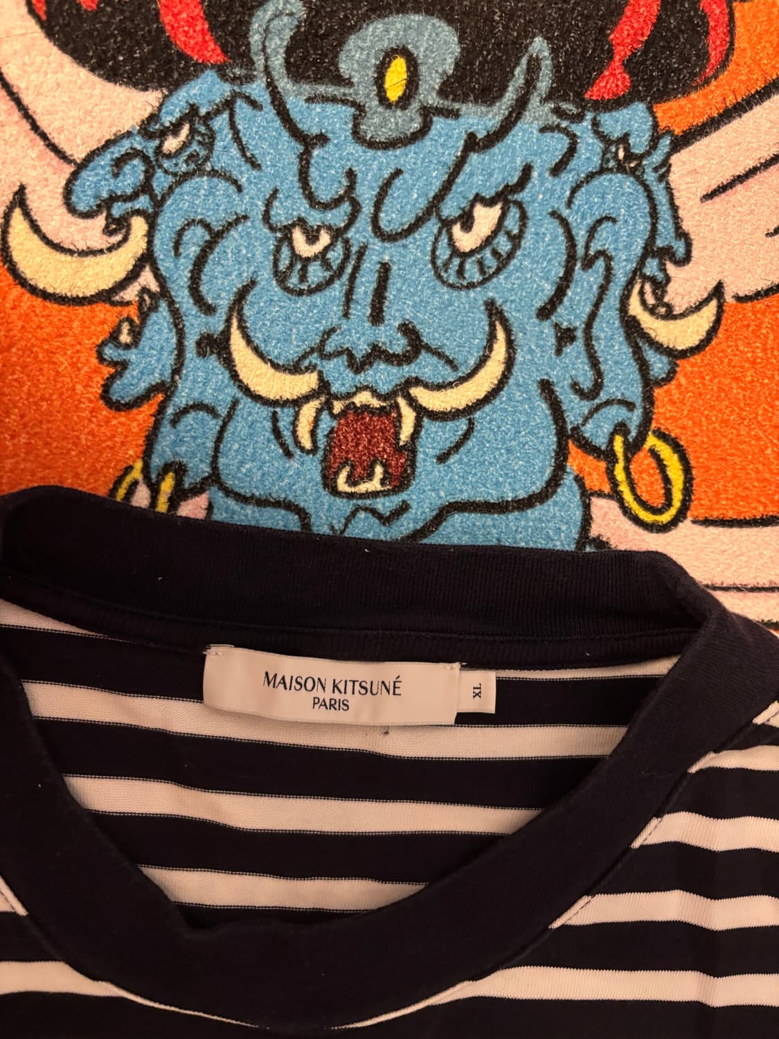 메종키츠네 스트라이프 슬리브 상품이미지2