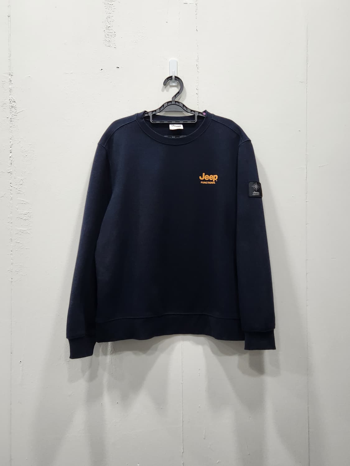 Jeep 네이비 기모 맨투맨 티셔츠 남성 110 XXL 상품이미지1