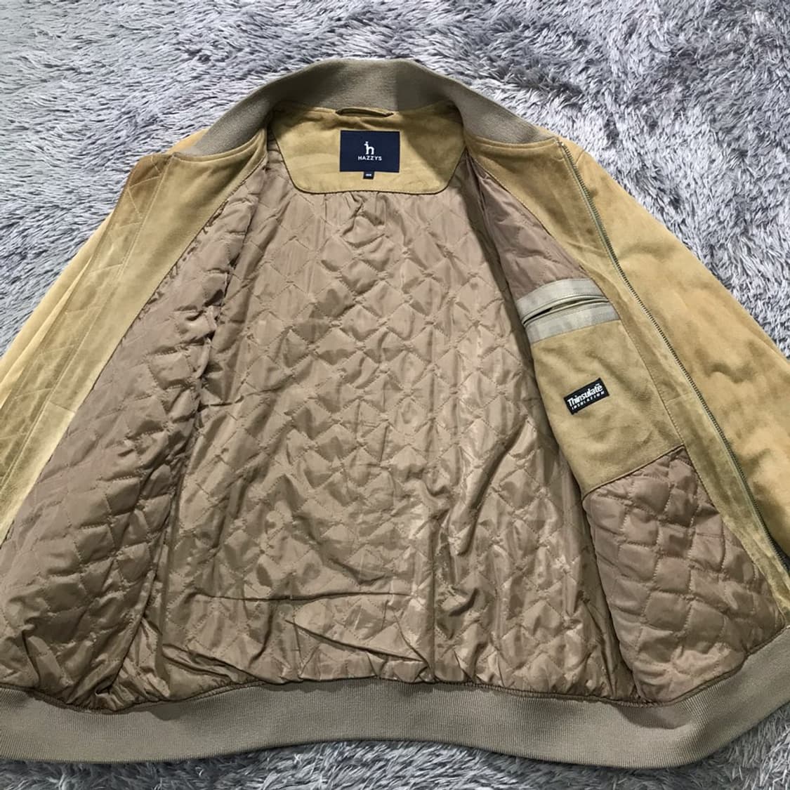 [[XL] 헤지스(HAZZYS) 리얼 스웨이드 빈티지 봄버 자켓#298 상품이미지2