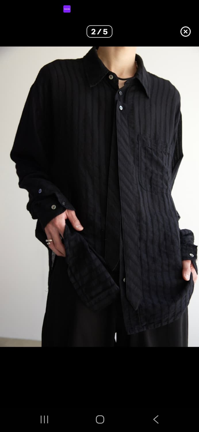 해칭룸 타이 스트라이프 셔츠  상품이미지2