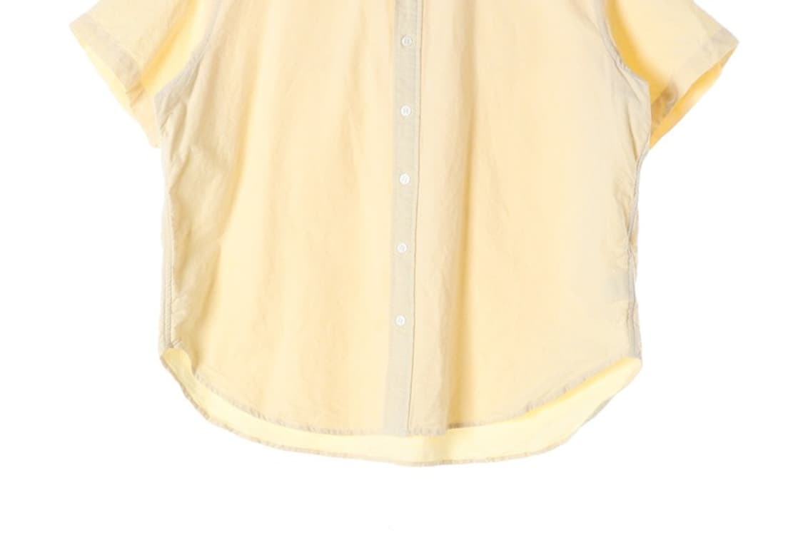 라퍼지스토어 하프 슬리브 코튼 셔츠 파스텔 옐로우 S 상품이미지4