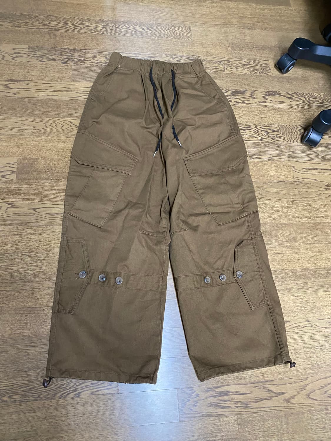 MP 마이피플 카키 브라운 카고 와이드 팬츠  os  상품이미지1