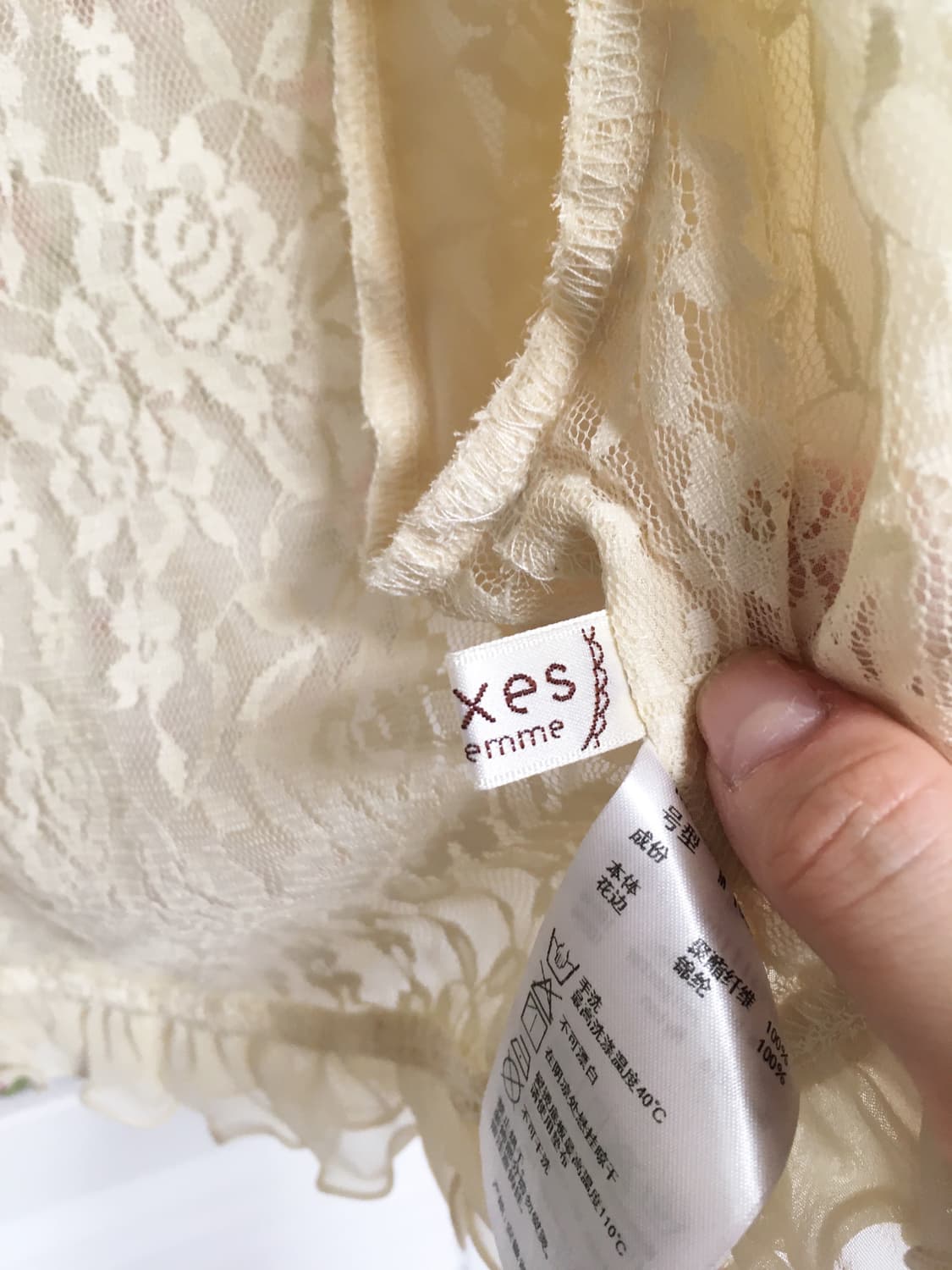 빈티지 엑시즈팜 로즈 레이스 볼레로 상품이미지4