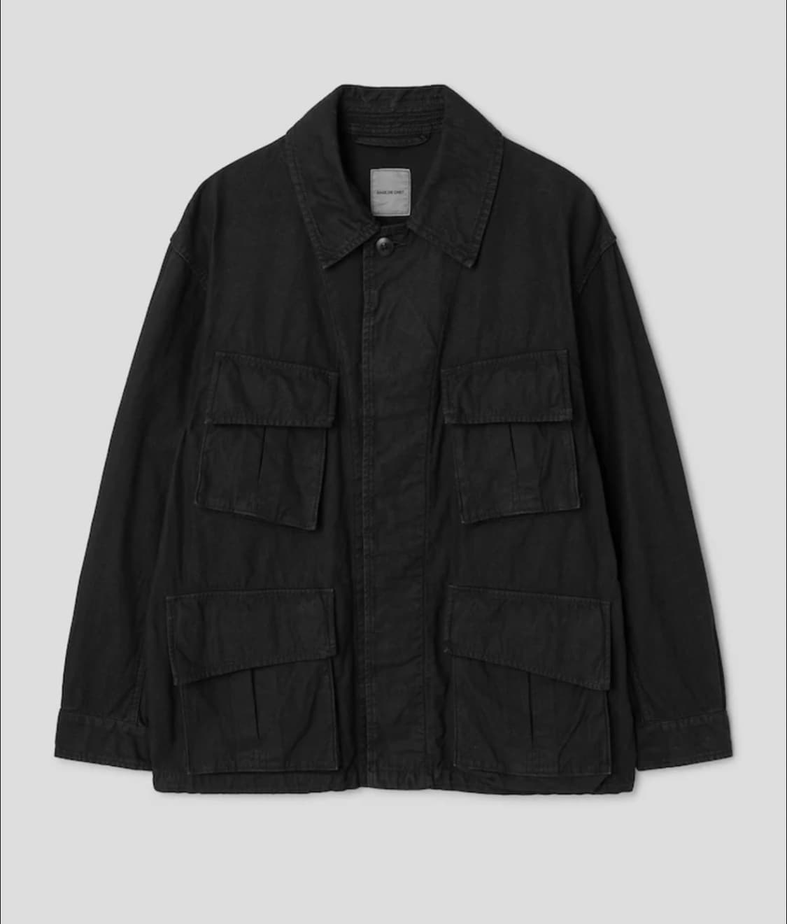 SAGE DE CRET 사쥬드크레 코튼 린넨 백 새틴 퍼티그자켓 블랙 M 상품이미지1